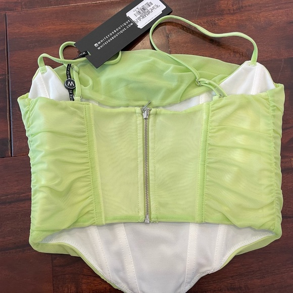 white fox NWT green corset - Picture 4 of 4